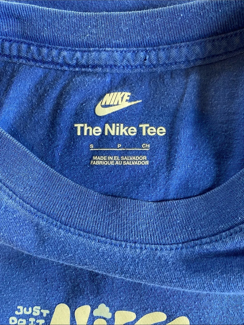 Nike Royal Blue Tee with Peach Swoosh